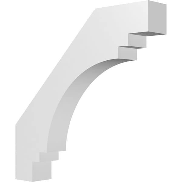 Ekena Millwork 3-in. W x 18-in. D x 18-in. H Pescadero Architectural Grade PVC Knee Brace BRCP03X18X18PEC - main